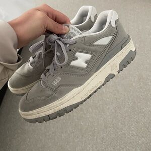 New Balance Gray and White Athletic Shoes